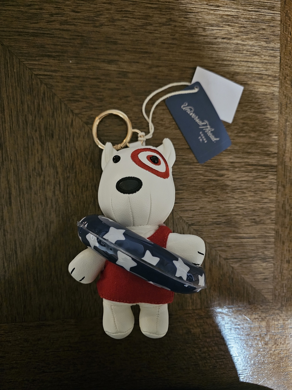 Target Bullseye Dog Keychain Plush with Star Float
